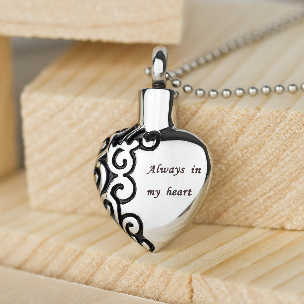 FASJOY in My Heart Im Always Somewhere with You Cremation Jewelry for Ashes urn Necklace for Human Ashes